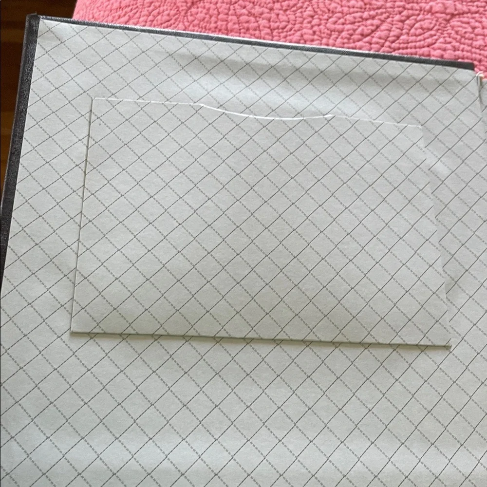New Black Photo Album with White embroidered Stitching & cover photo display